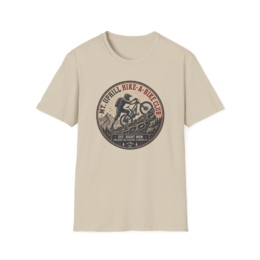 Hike-A-Bike Club — Mountain Biking Retro Logo Tee