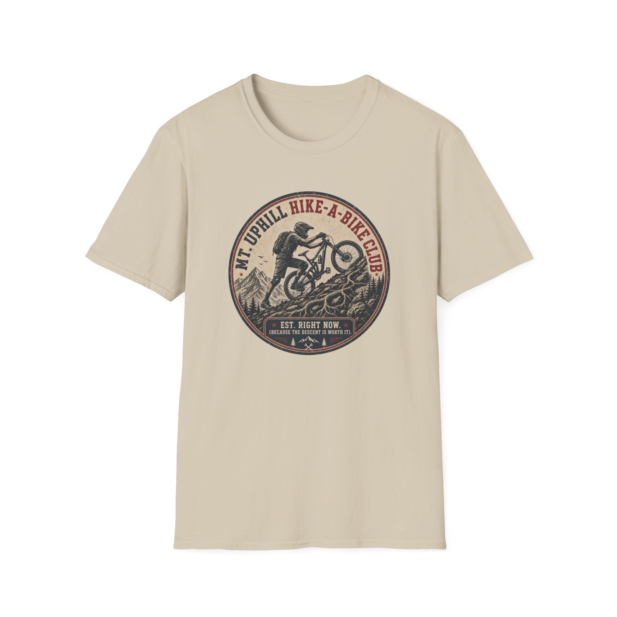 Hike-A-Bike Club — Mountain Biking Retro Logo Tee