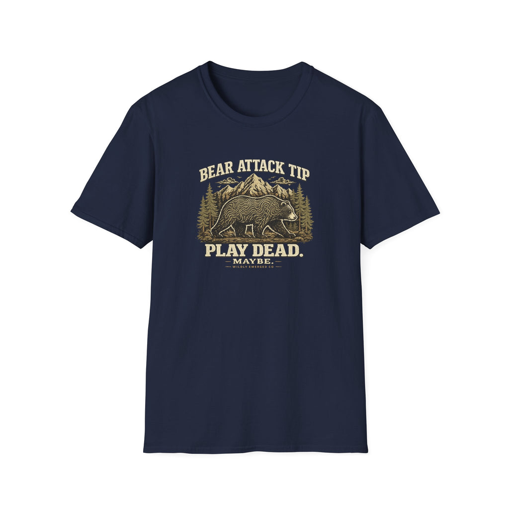 Bear Attack Tip — “Play Dead. Maybe.” Outdoor Hiking Shirt
