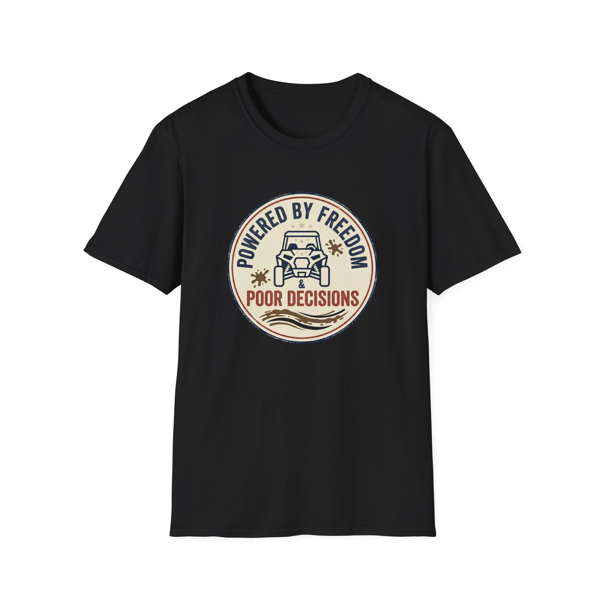 "Powered by Freedom & Poor Decisions" Retro Off‑Road Tee