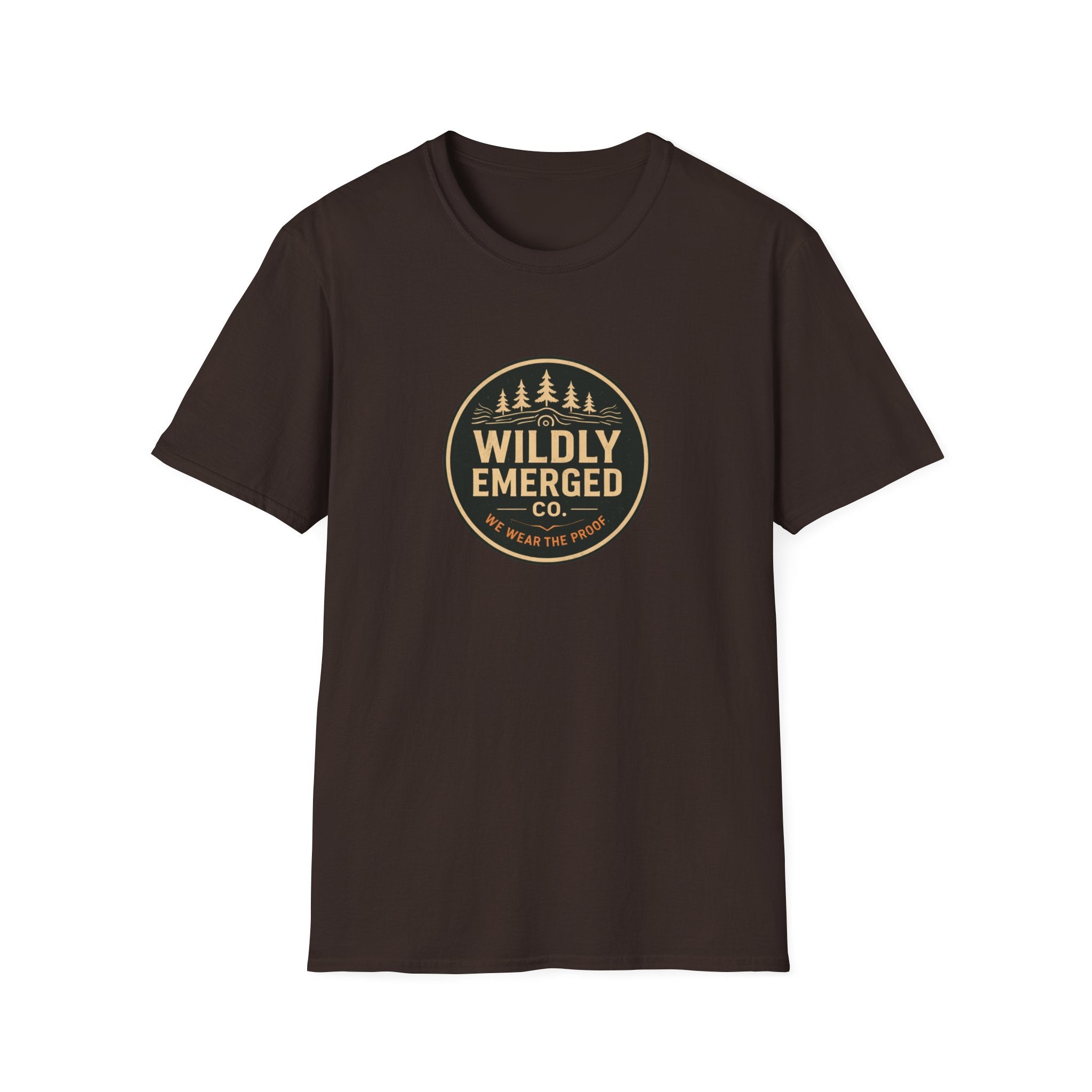 Wildly Emerged Co. Vintage Adventure T-Shirt — Outdoor Forest Logo Tee