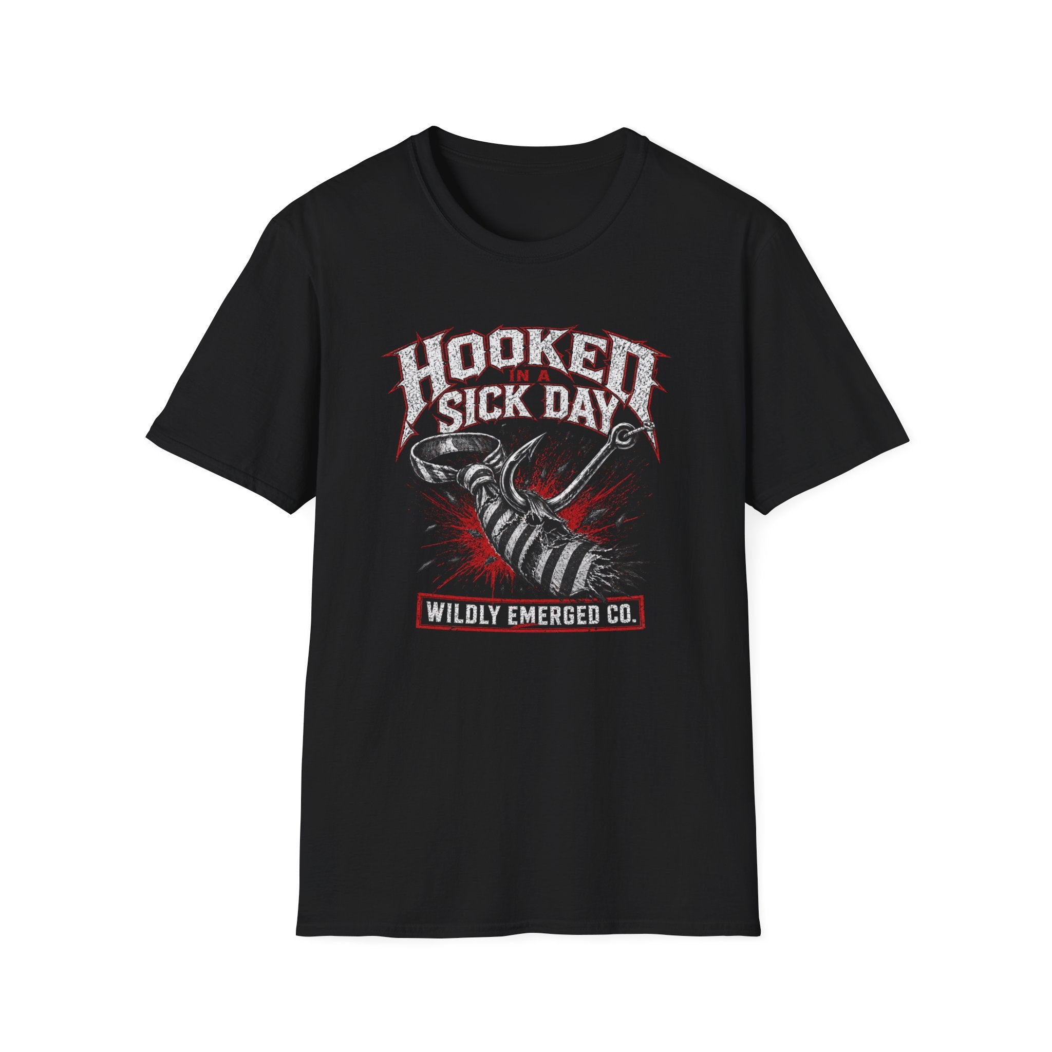"Hooked on a Sick Day" - Fishing Graphic Tee