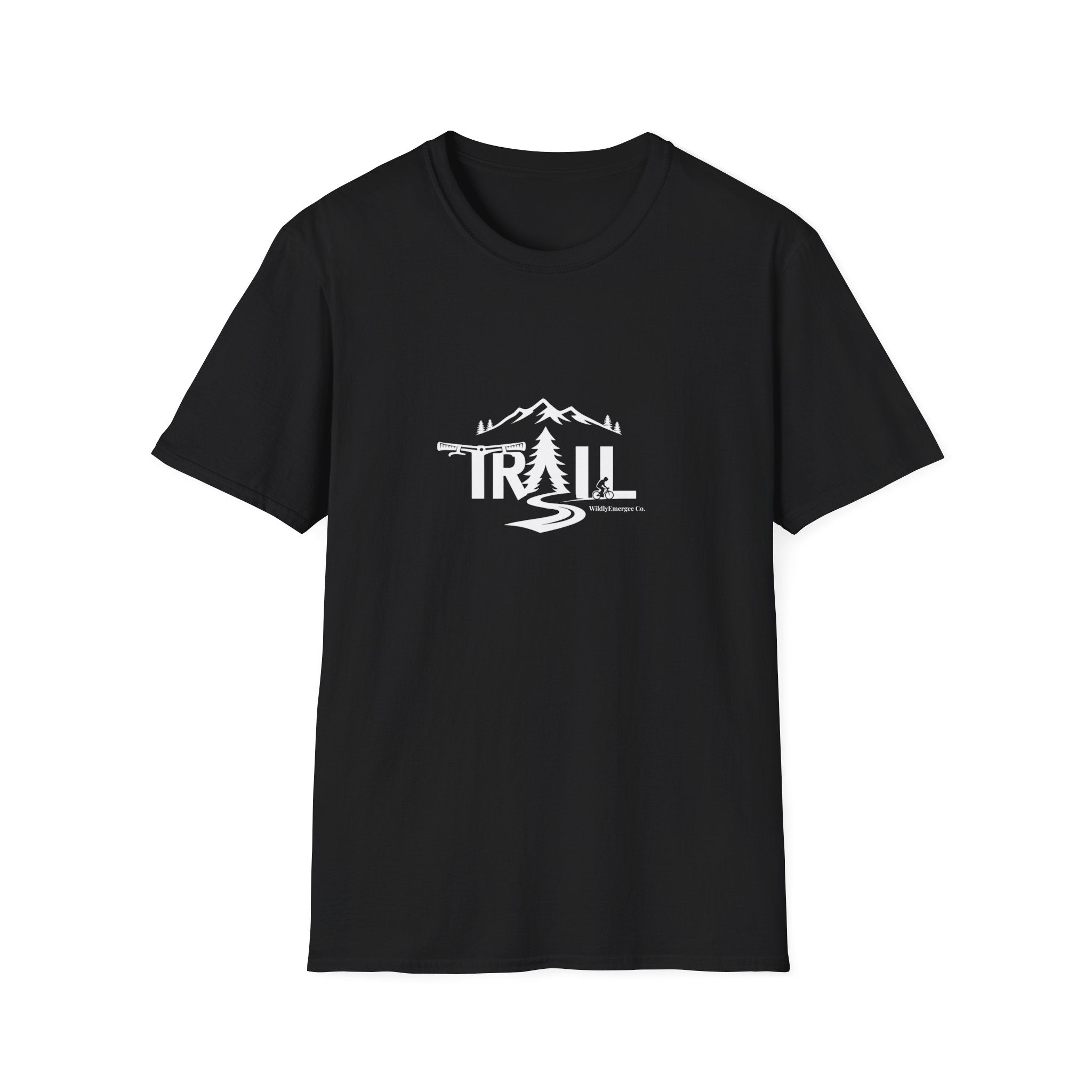 Trail Graphic T-Shirt — Mountain & Pine Tree Hiking Design