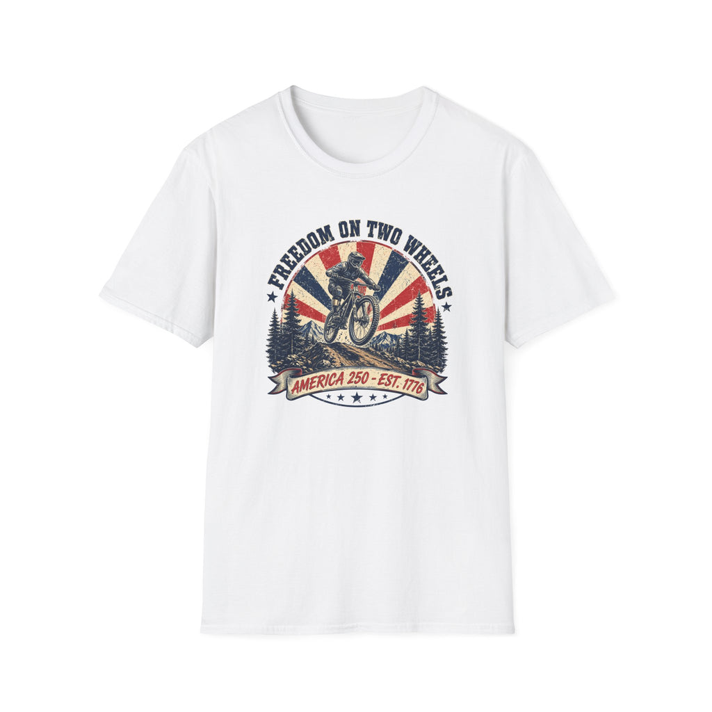 Freedom on Two Wheels Motorcycle — Vintage Rider Graphic Tee