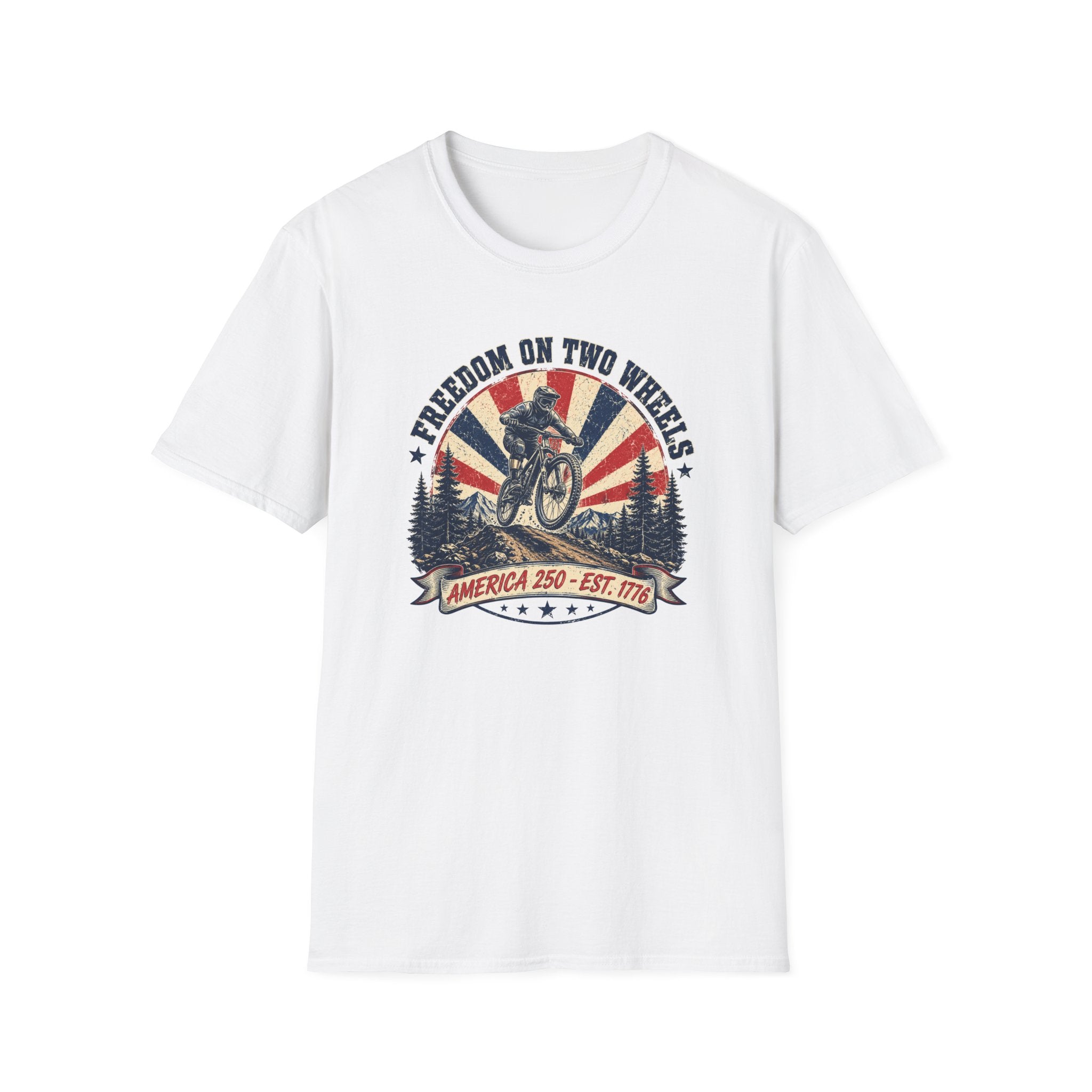 Freedom on Two Wheels Motorcycle — Vintage Rider Graphic Tee