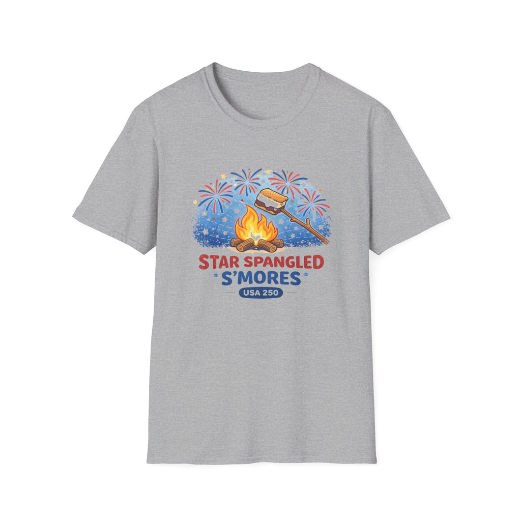 Star Spangled S'mores Campfire Tee (Fourth of July BBQ Patriotic Fireworks)