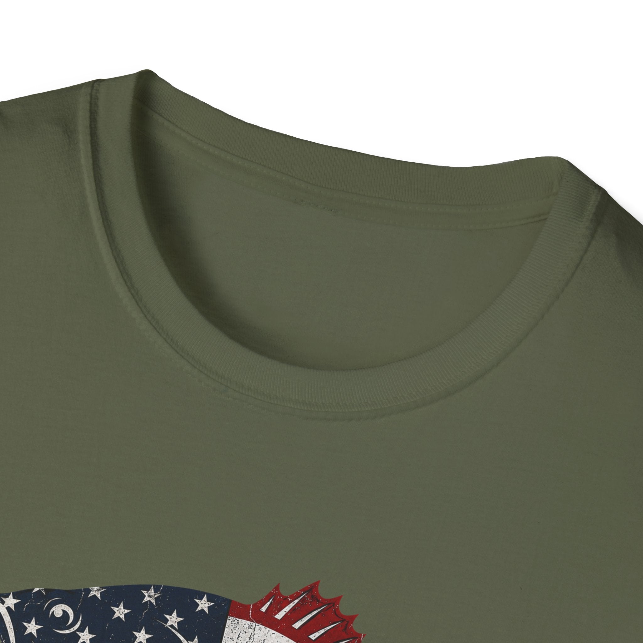 Patriotic Bass — American Flag Fish Tee
