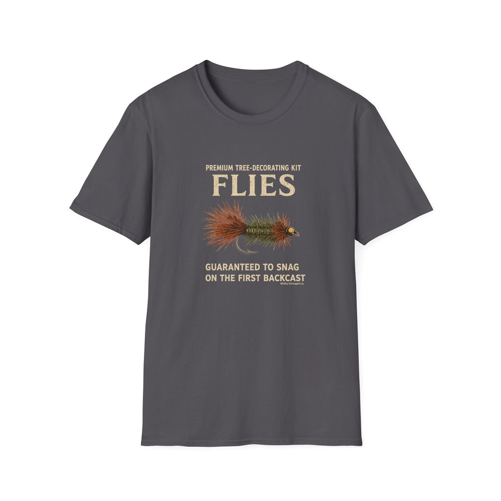 "Premium Tree-Decorating Kit: Flies" Funny Fishing Fly Shirt