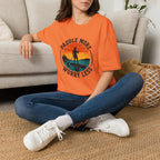 Paddle More Worry Less — Retro Sunset Stand Up Paddleboard Tee