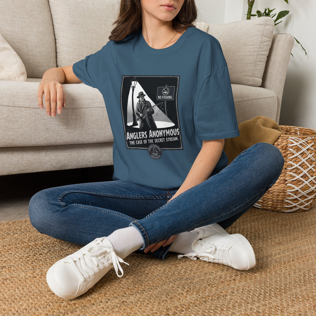 Anglers Anonymous Graphic — "No Fishing" Noir Detective Design