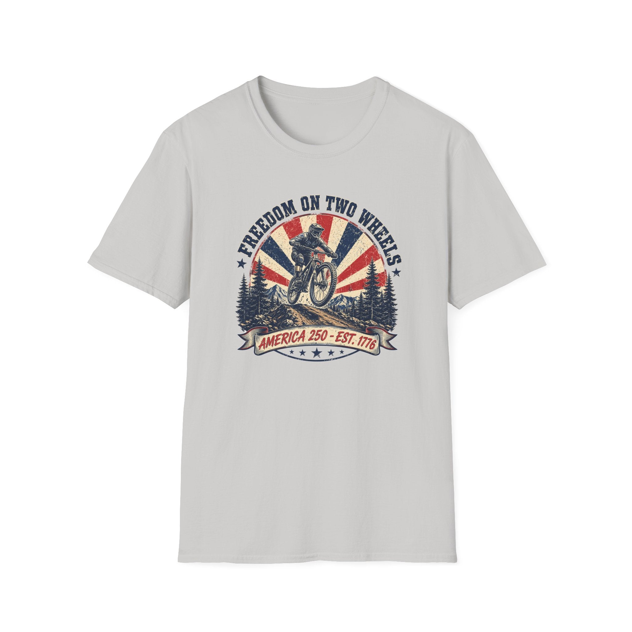 Freedom on Two Wheels Motorcycle — Vintage Rider Graphic Tee