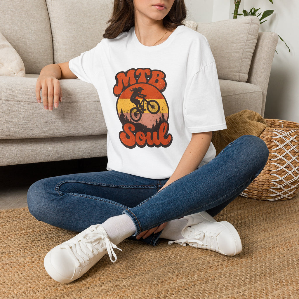 MTB Soul Mountain Bike — Retro Sunset Trail Rider Tee