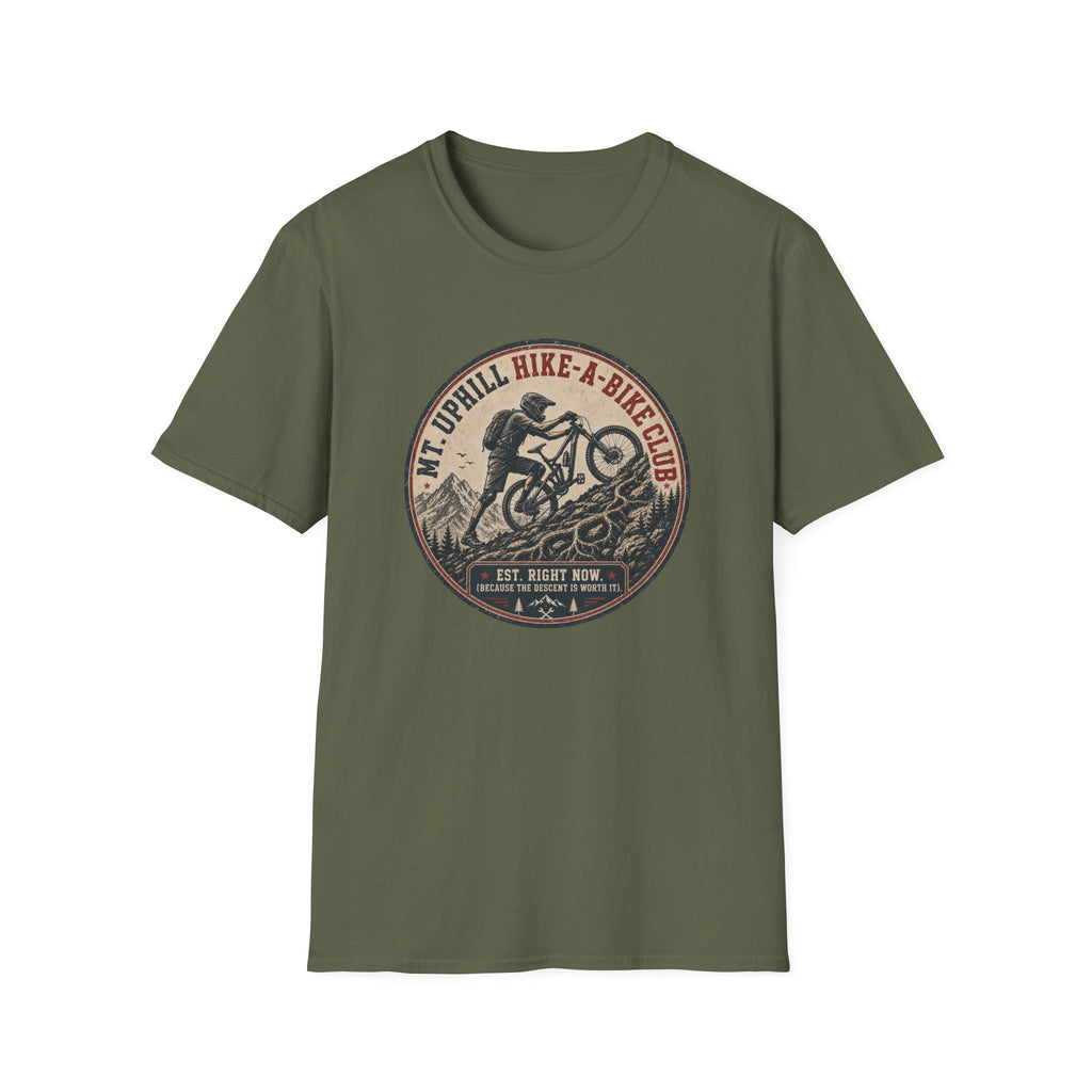 Hike-A-Bike Club — Mountain Biking Retro Logo Tee