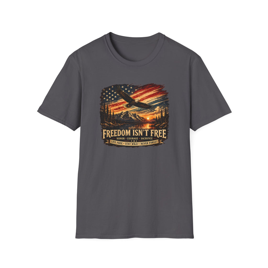 Freedom Isn't Free — American Flag Eagle Veteran Tribute Tee