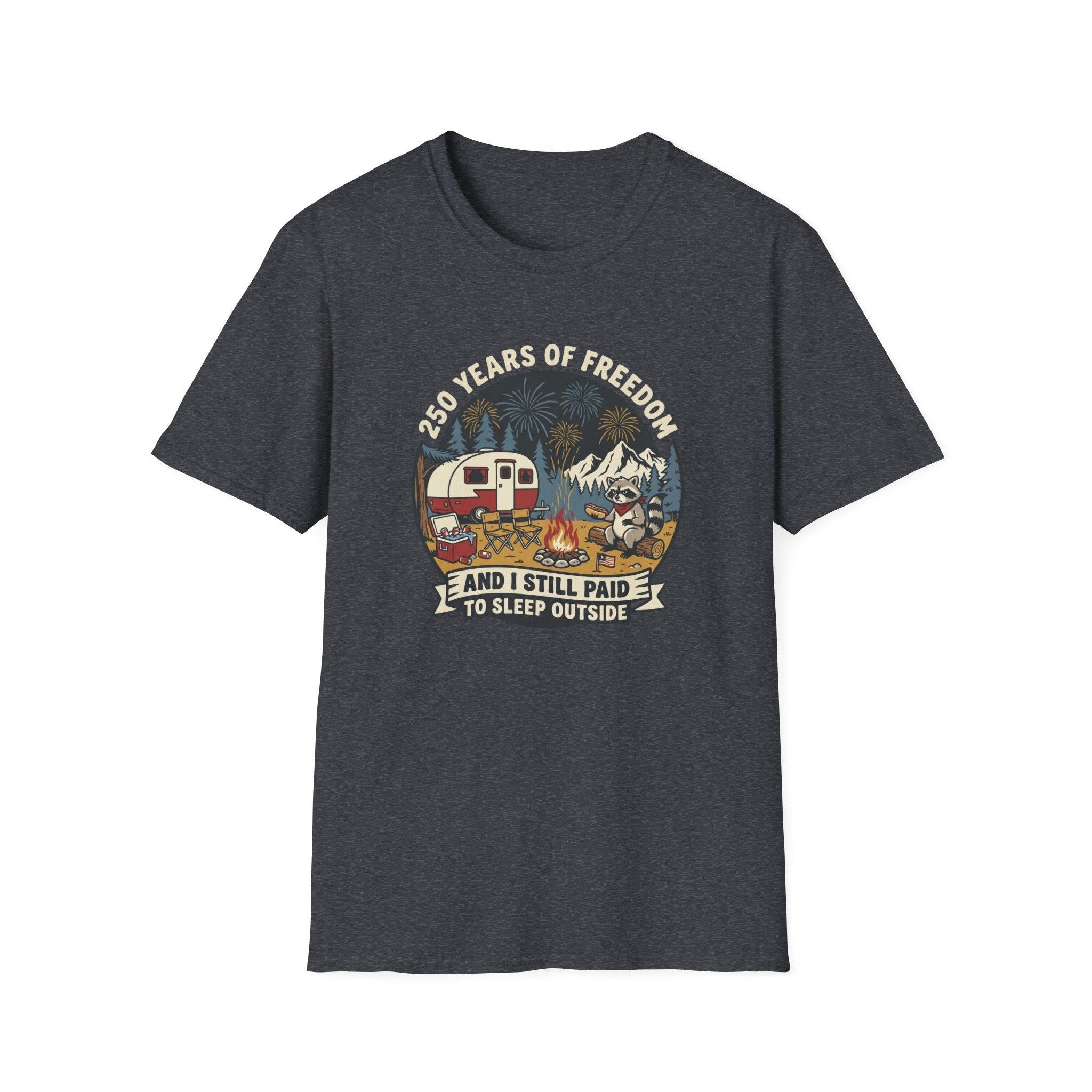 Camping Camper — '25 Years of Freedom' Vintage Outdoor Tee