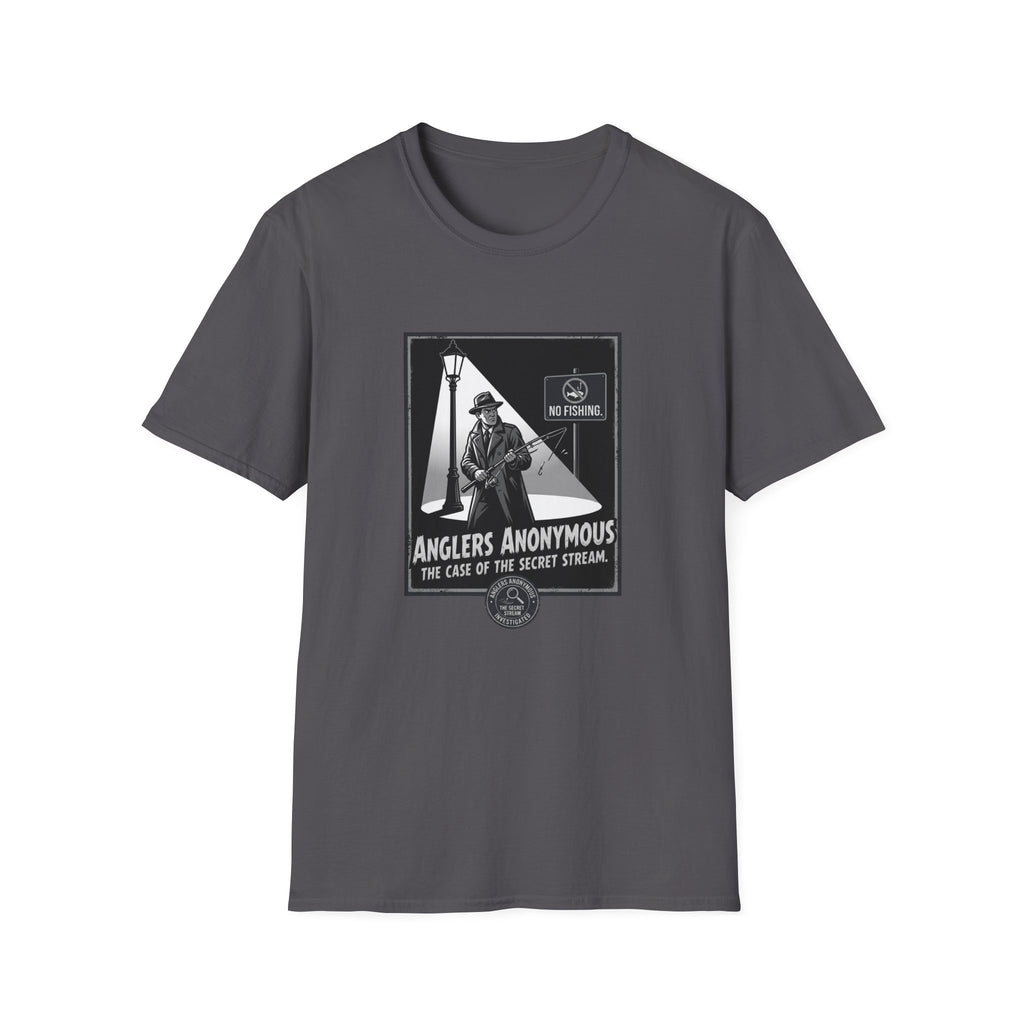 Anglers Anonymous Graphic — "No Fishing" Noir Detective Design