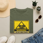 "Warning: I Do My Own Stunts (Unintentionally)" Vintage Warning Sign