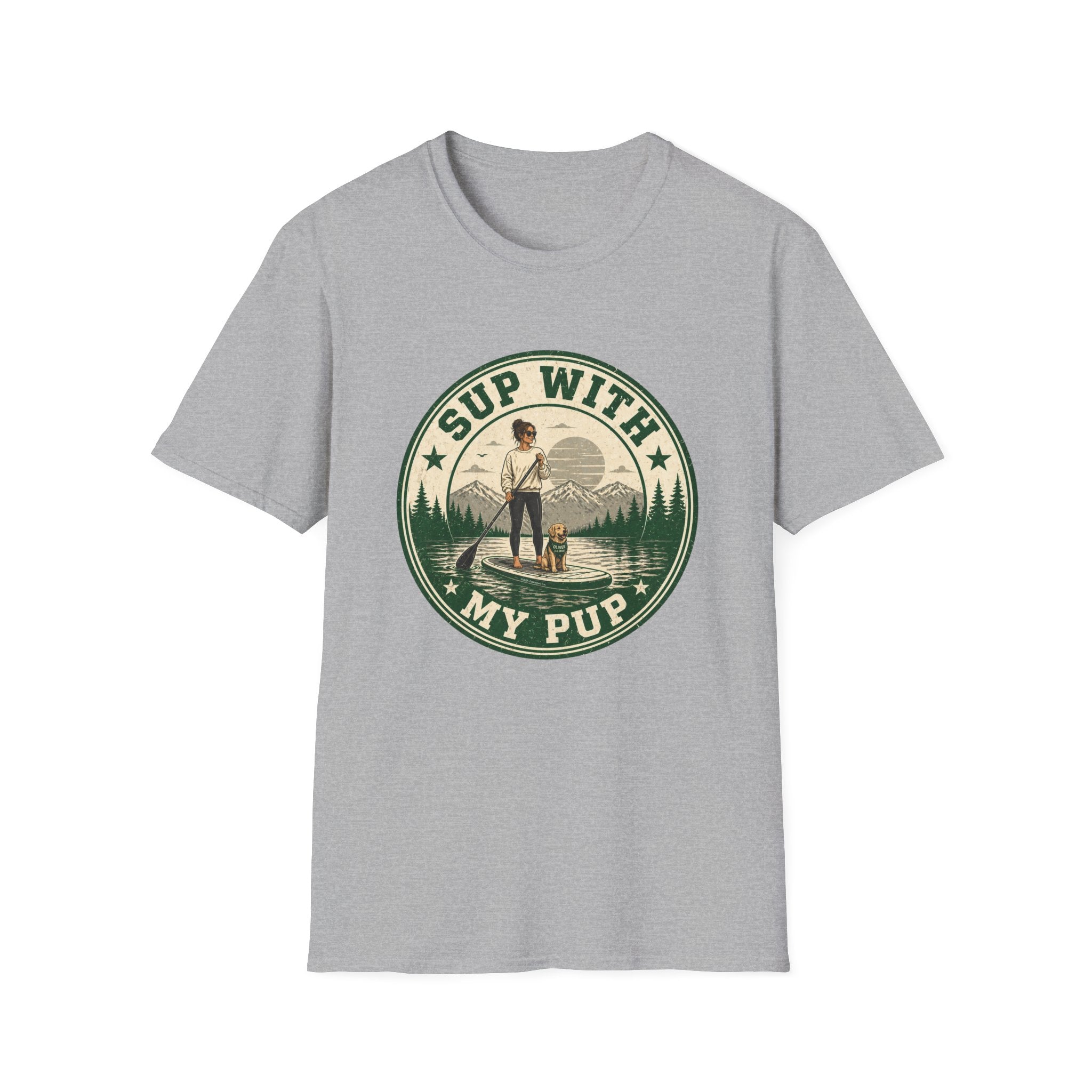 SUP With My Pup — Stand-Up Paddleboarding Dog Tee
