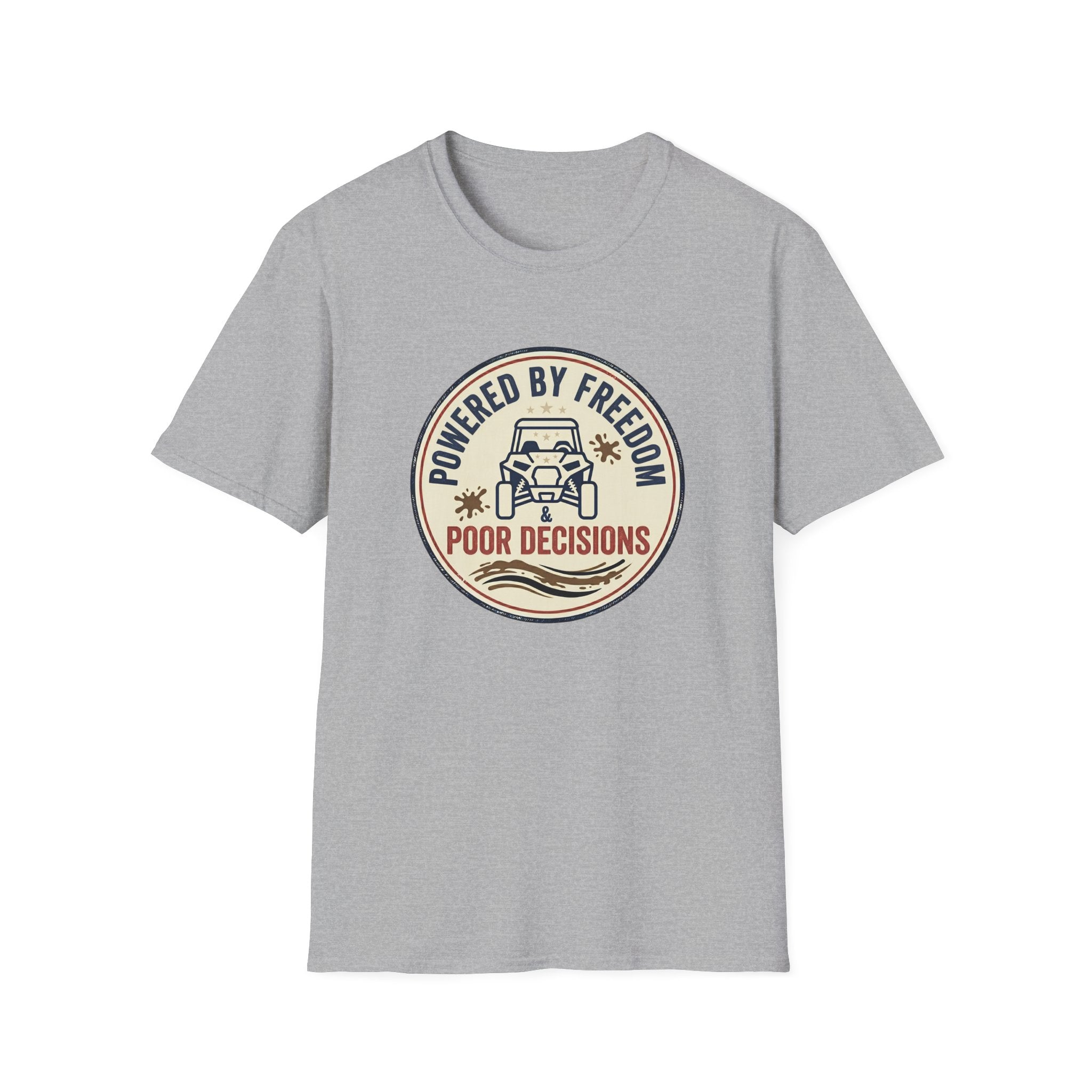 "Powered by Freedom & Poor Decisions" Retro Off‑Road Tee