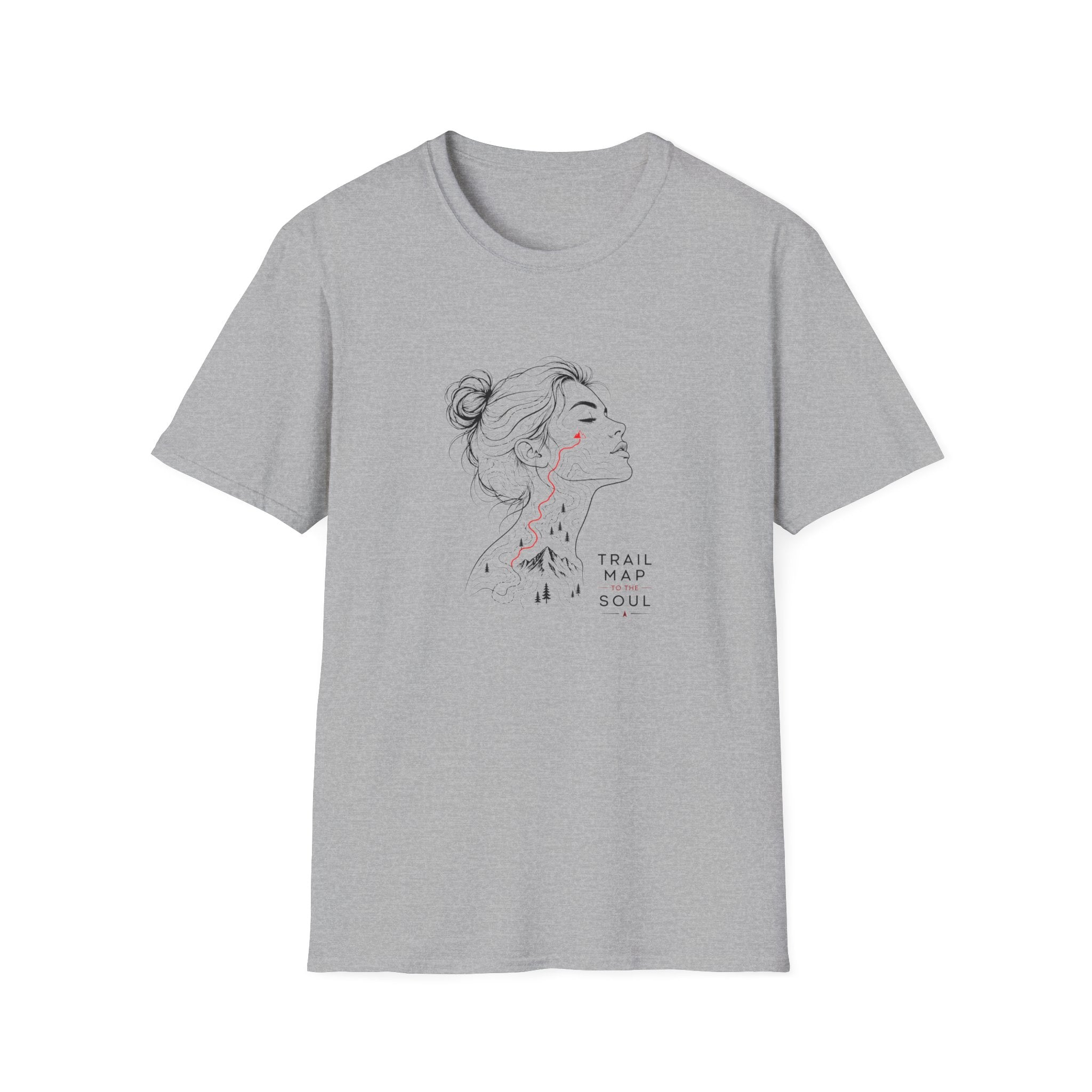 Minimal Line Art Woman with 'Trust Your Soul' Quote