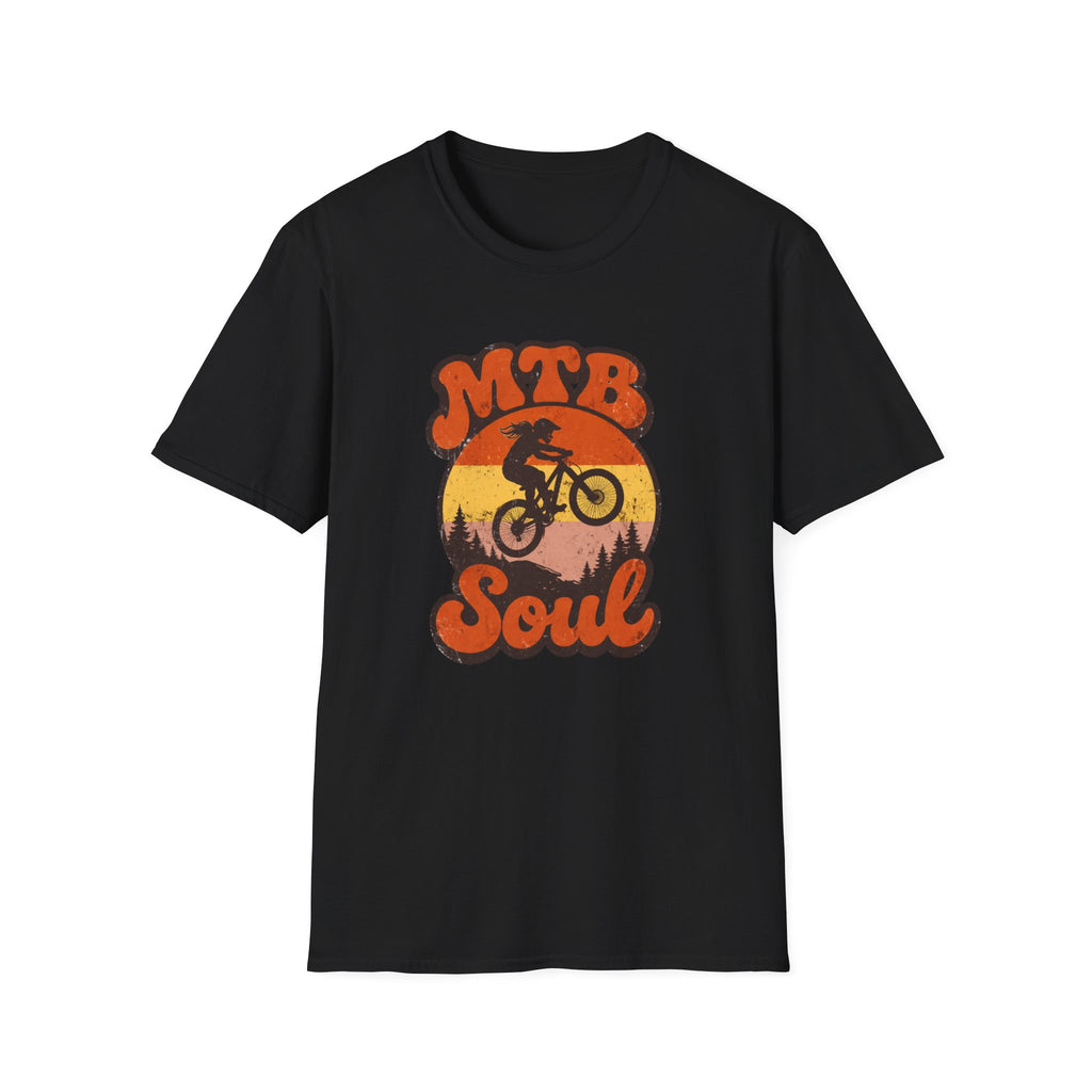 MTB Soul Mountain Bike — Retro Sunset Trail Rider Tee