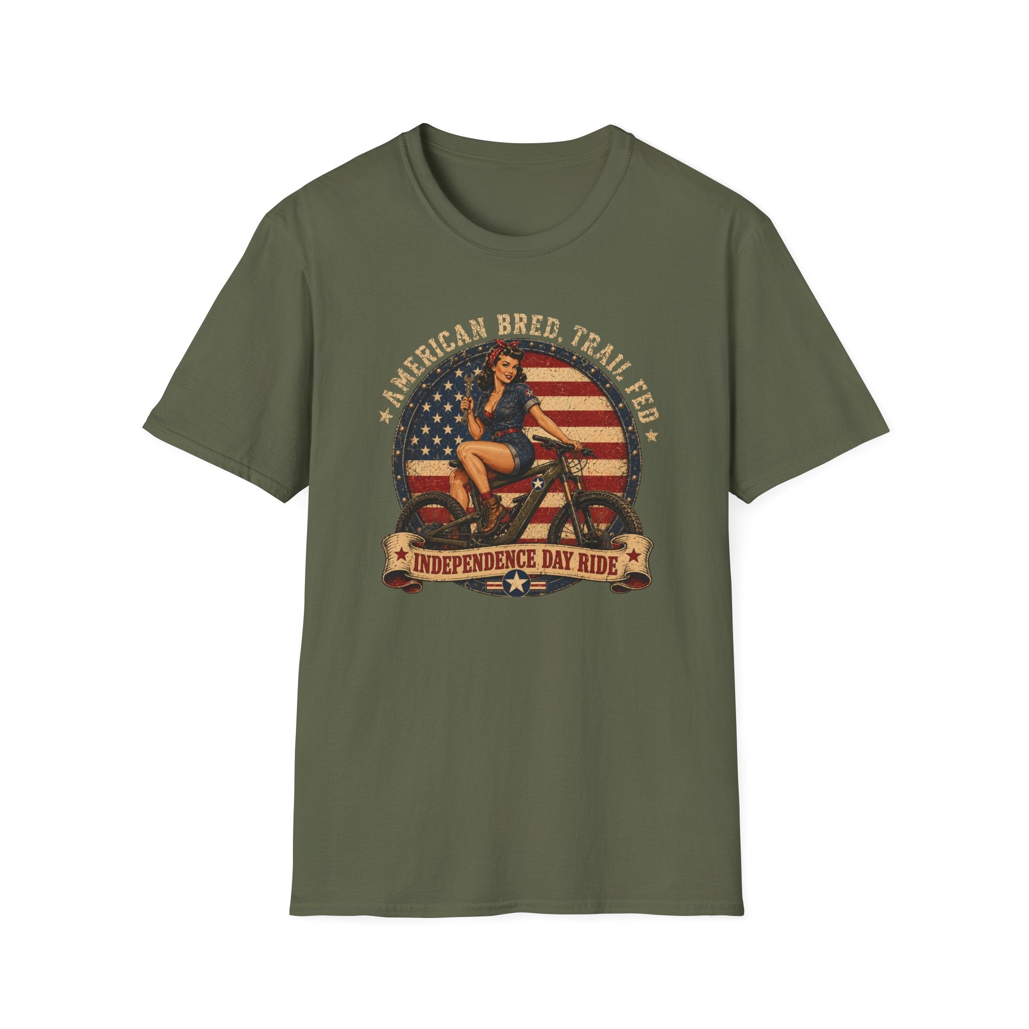 American Bred Trail Fed Motorcycle — Vintage Pinup Independence Day Ride