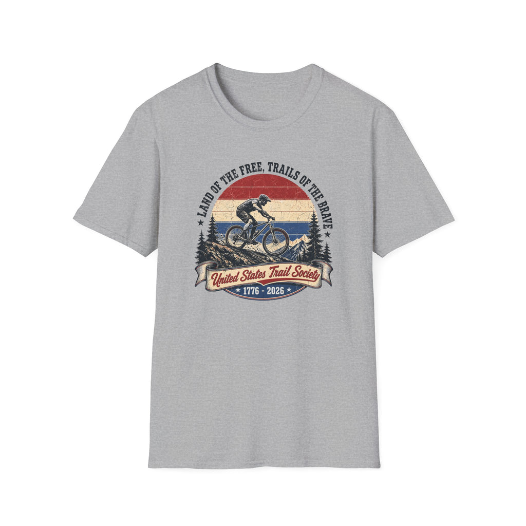 "Land of the Free, Trails of the Brave" Vintage Mountain Bike Tee