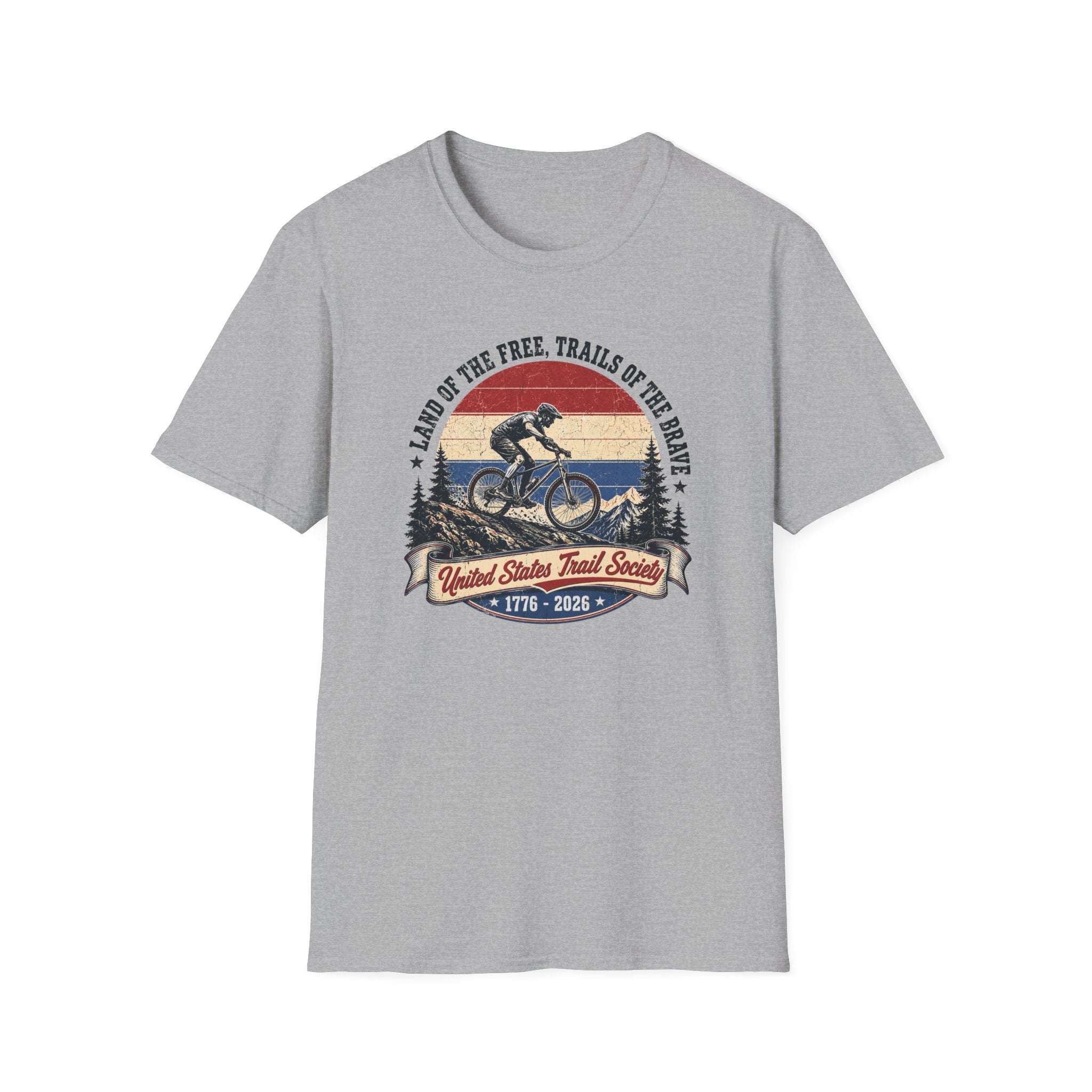 "Land of the Free, Trails of the Brave" Vintage Mountain Bike Tee