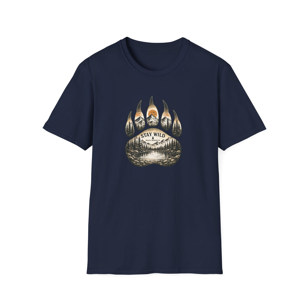 Stay Wild Bear Paw — Nature Scenic Graphic Tee