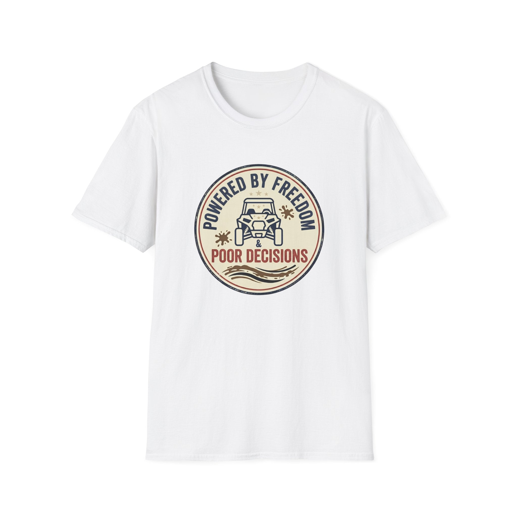 "Powered by Freedom & Poor Decisions" Retro Off‑Road Tee