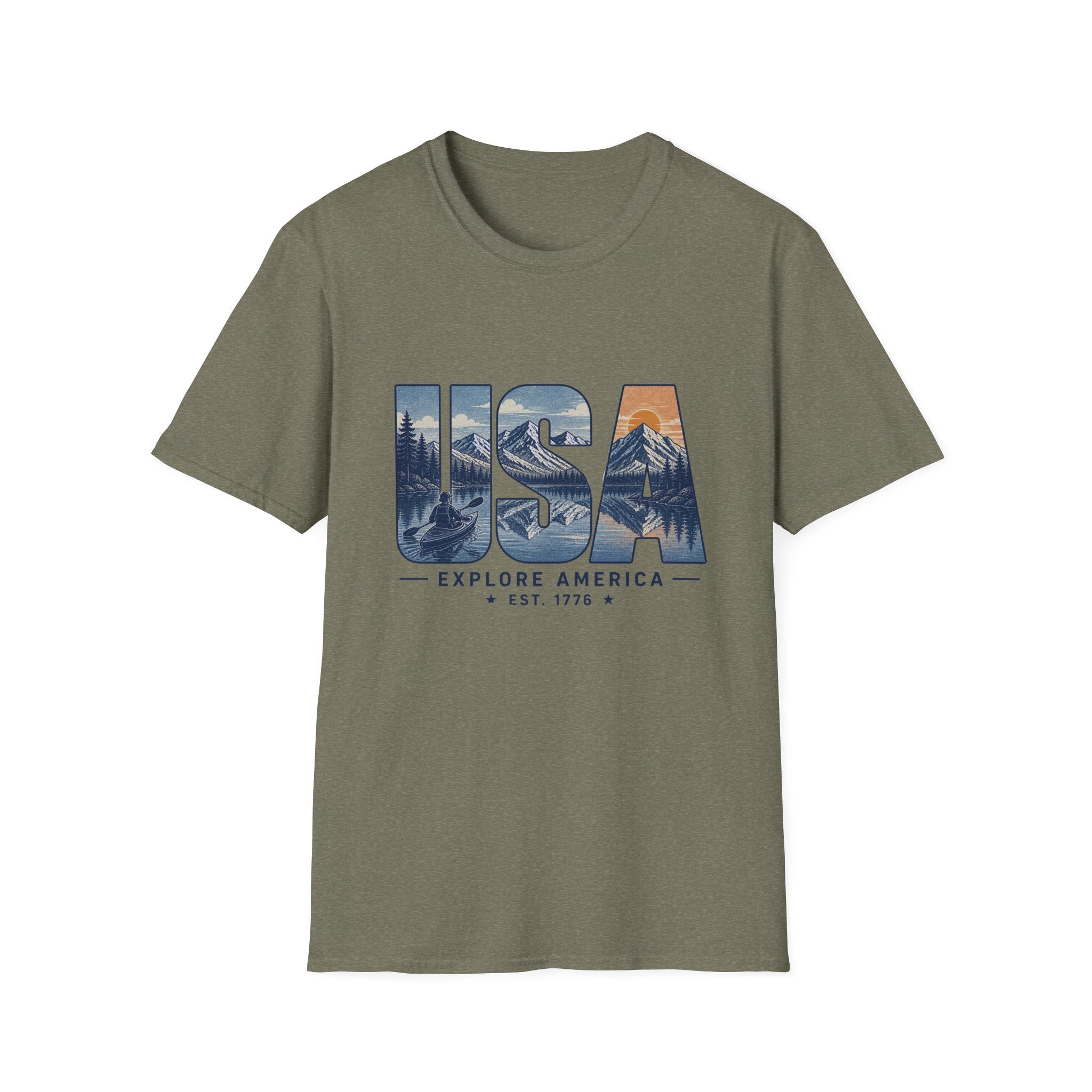 USA Explore America — Vintage National Parks Graphic Tee