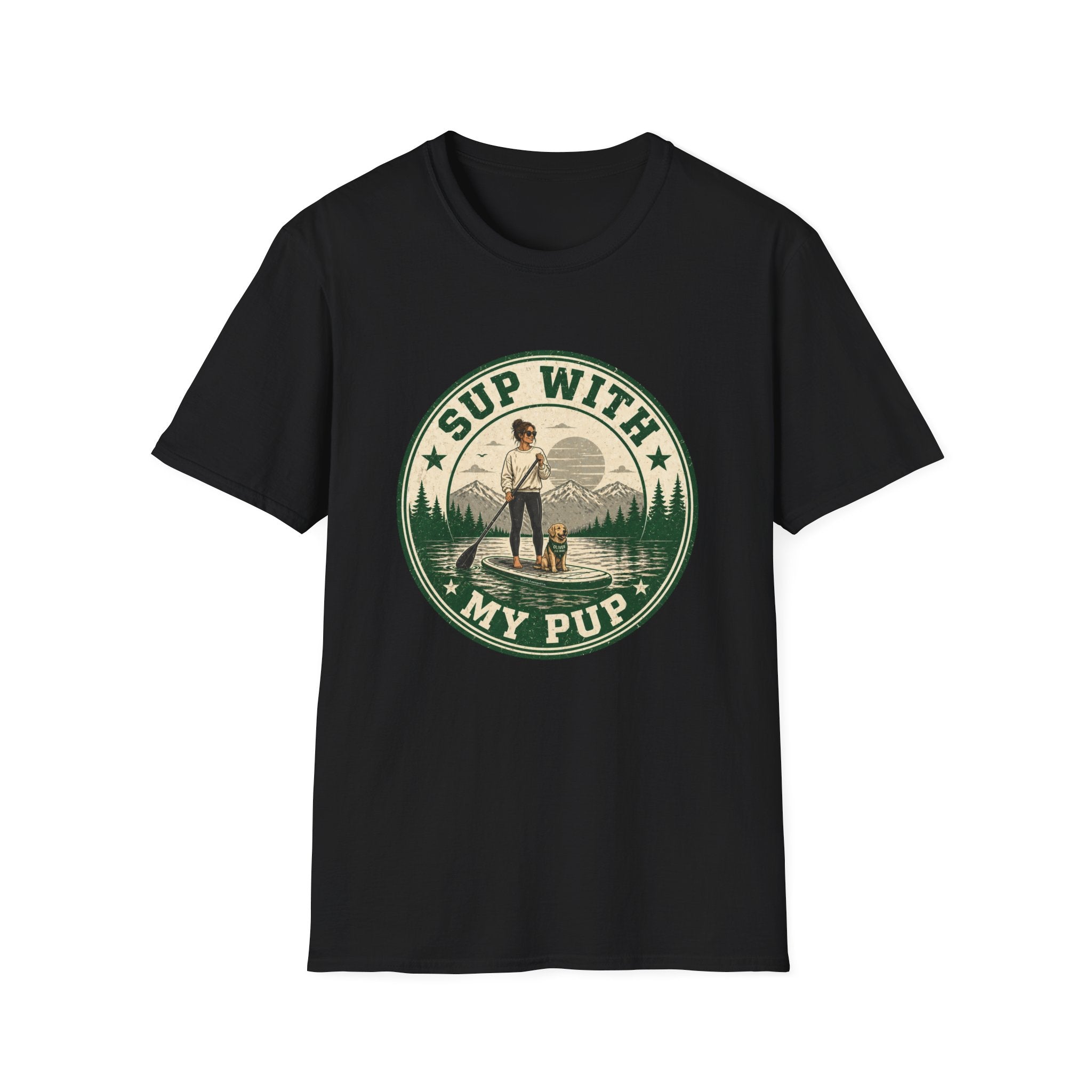 SUP With My Pup — Stand-Up Paddleboarding Dog Tee