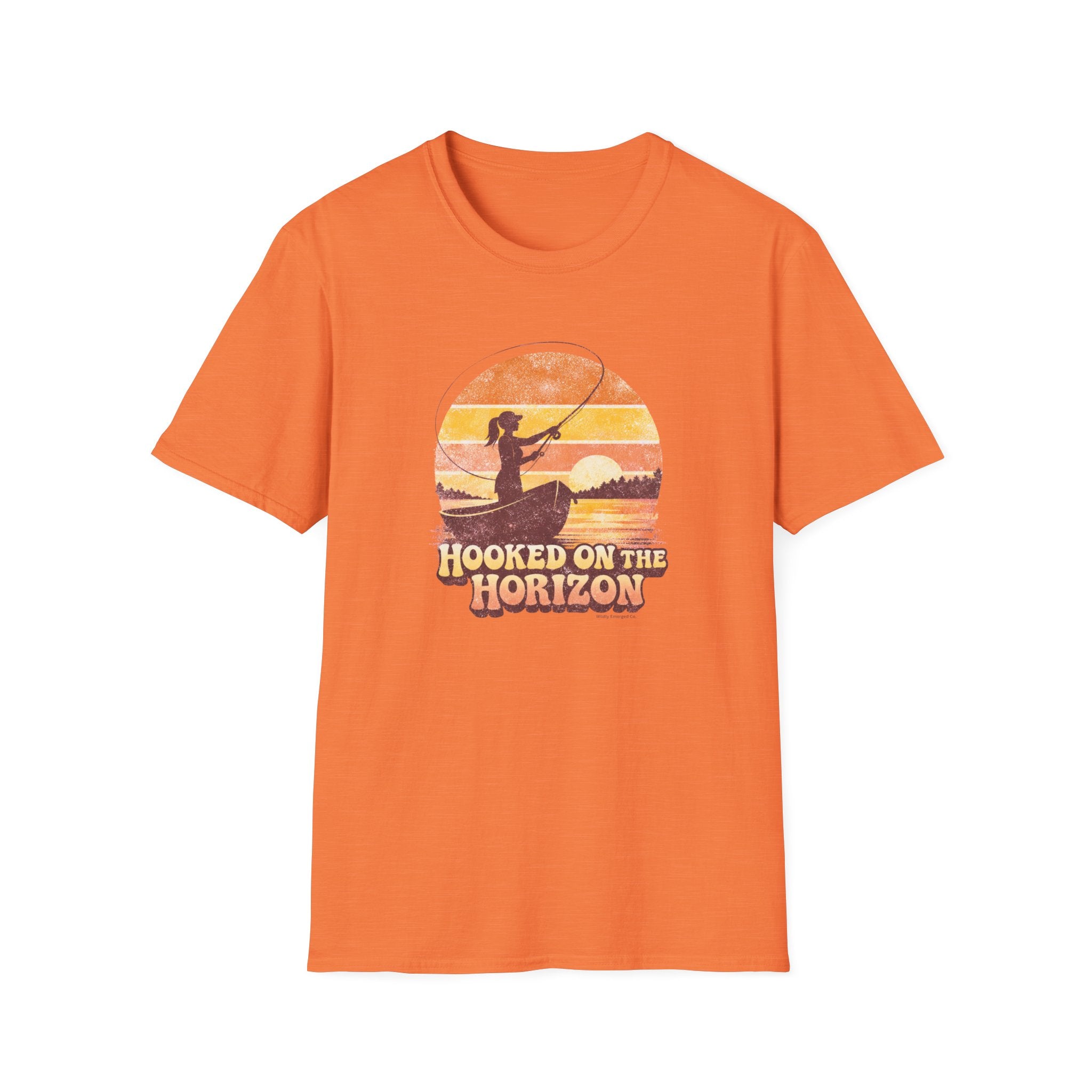 "Hooked on the Horizon" Sunset Angler Tee