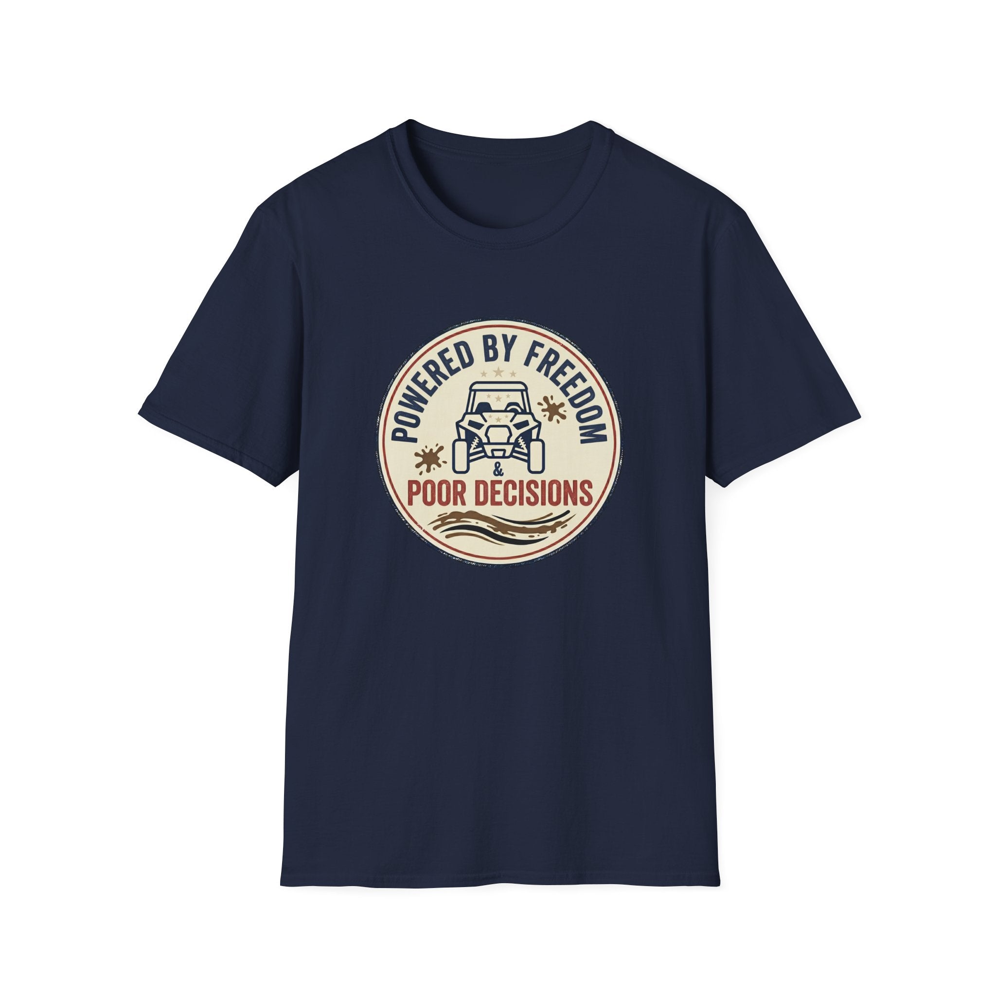 "Powered by Freedom & Poor Decisions" Retro Off‑Road Tee