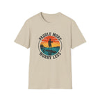 Paddle More Worry Less — Retro Sunset Stand Up Paddleboard Tee