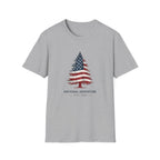 American Flag Pine Tree — "National Adventure" Patriotic Graphic Tee