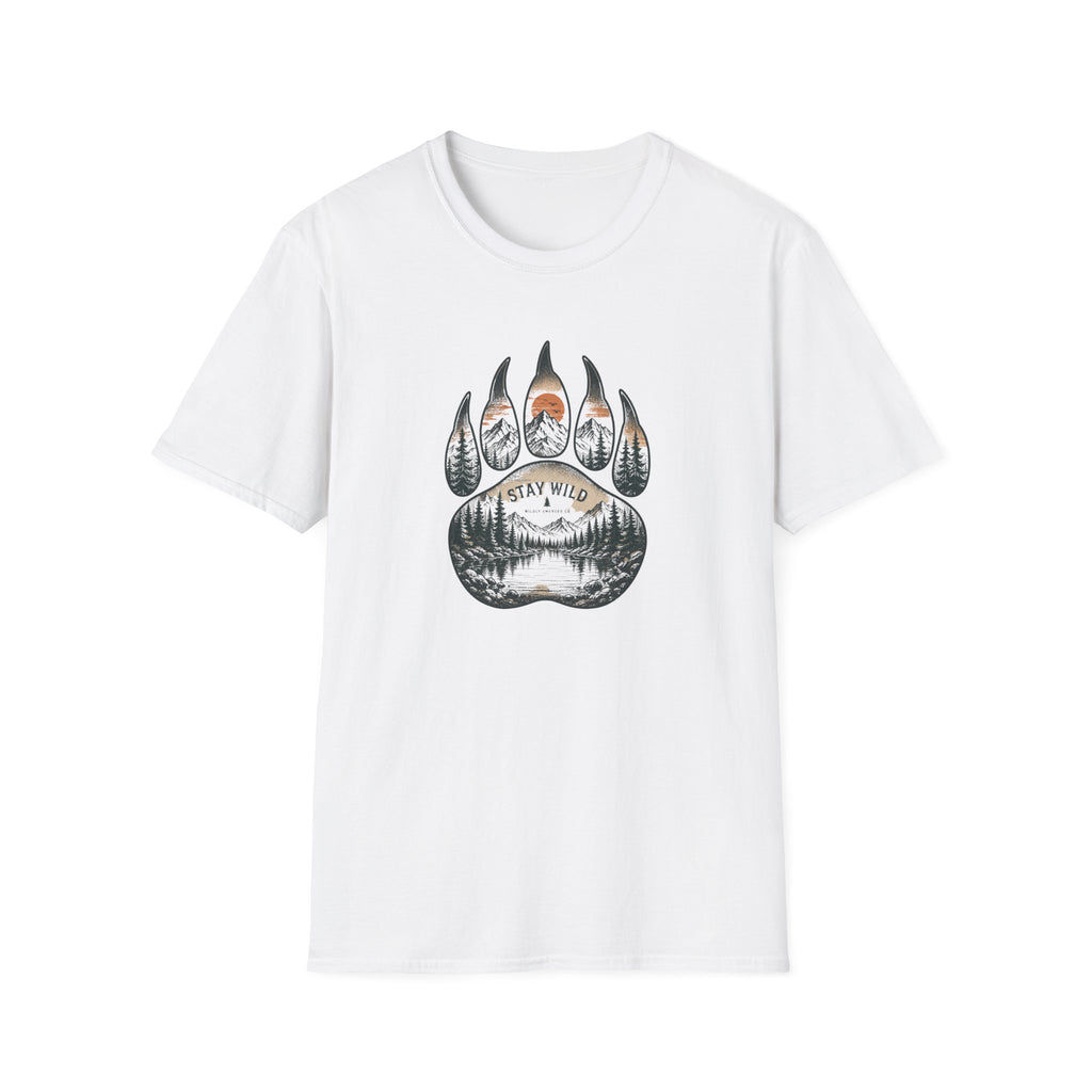 Stay Wild Bear Paw — Nature Scenic Graphic Tee