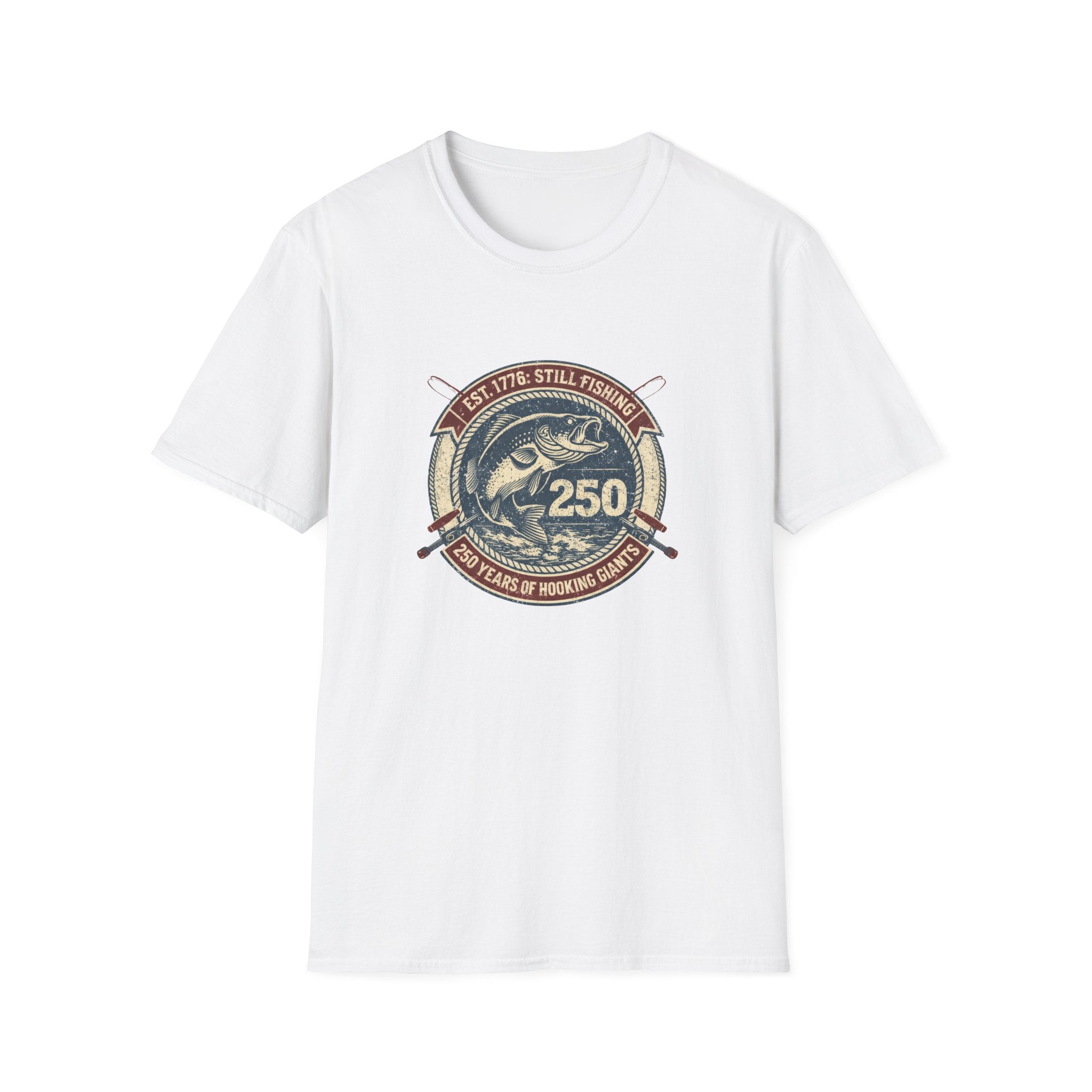 Fishing 250th Anniversary — "Est. 1776: Still Fishing" Retro Bass Tee