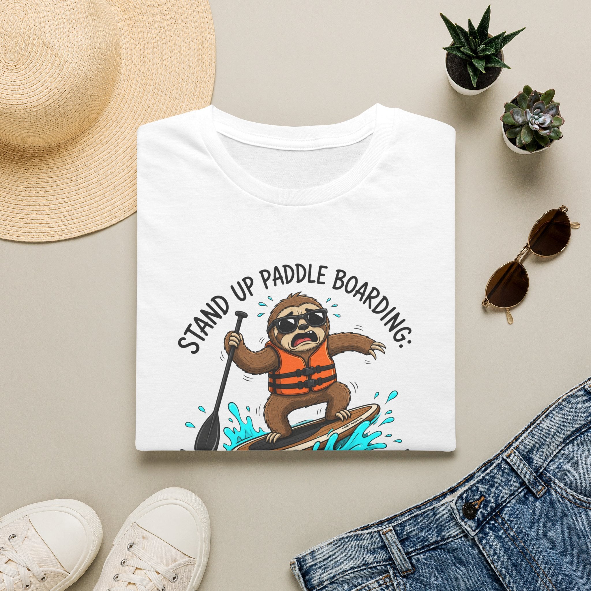 Sloth Paddle Board — "Stand Up Paddle Boarding" Casual Tee