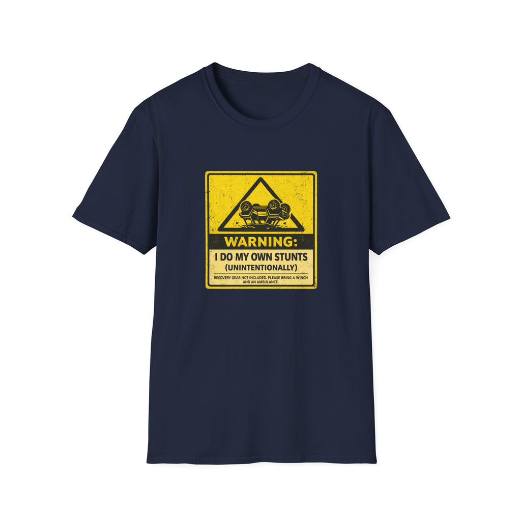 "Warning: I Do My Own Stunts (Unintentionally)" Vintage Warning Sign