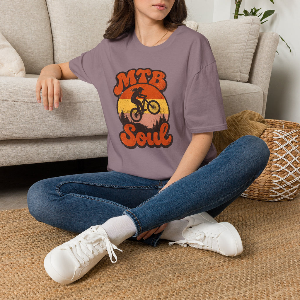 MTB Soul Mountain Bike — Retro Sunset Trail Rider Tee