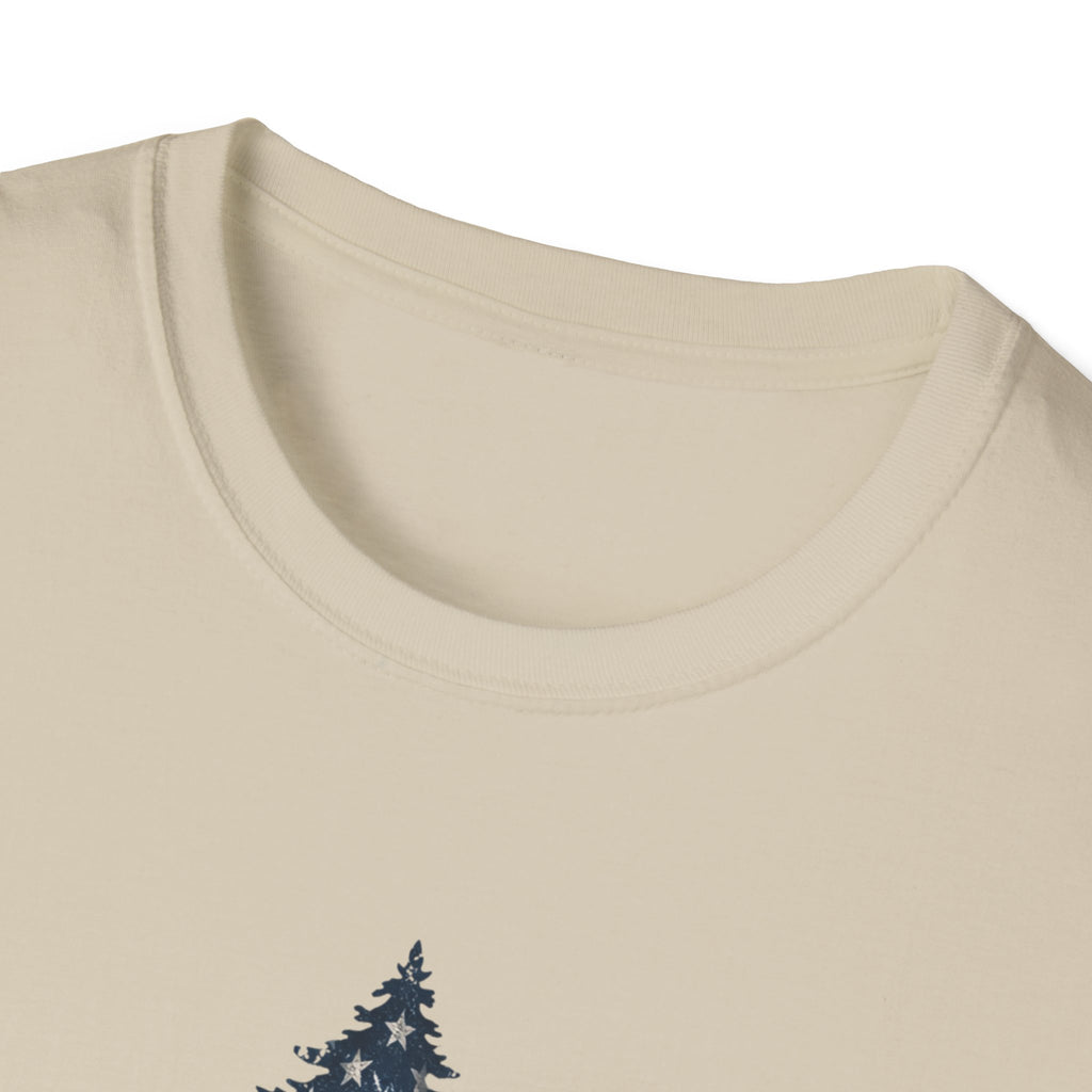 American Flag Pine Tree — "National Adventure" Patriotic Graphic Tee