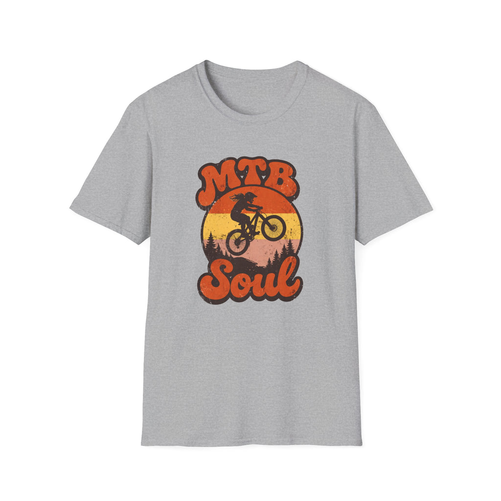 MTB Soul Mountain Bike — Retro Sunset Trail Rider Tee