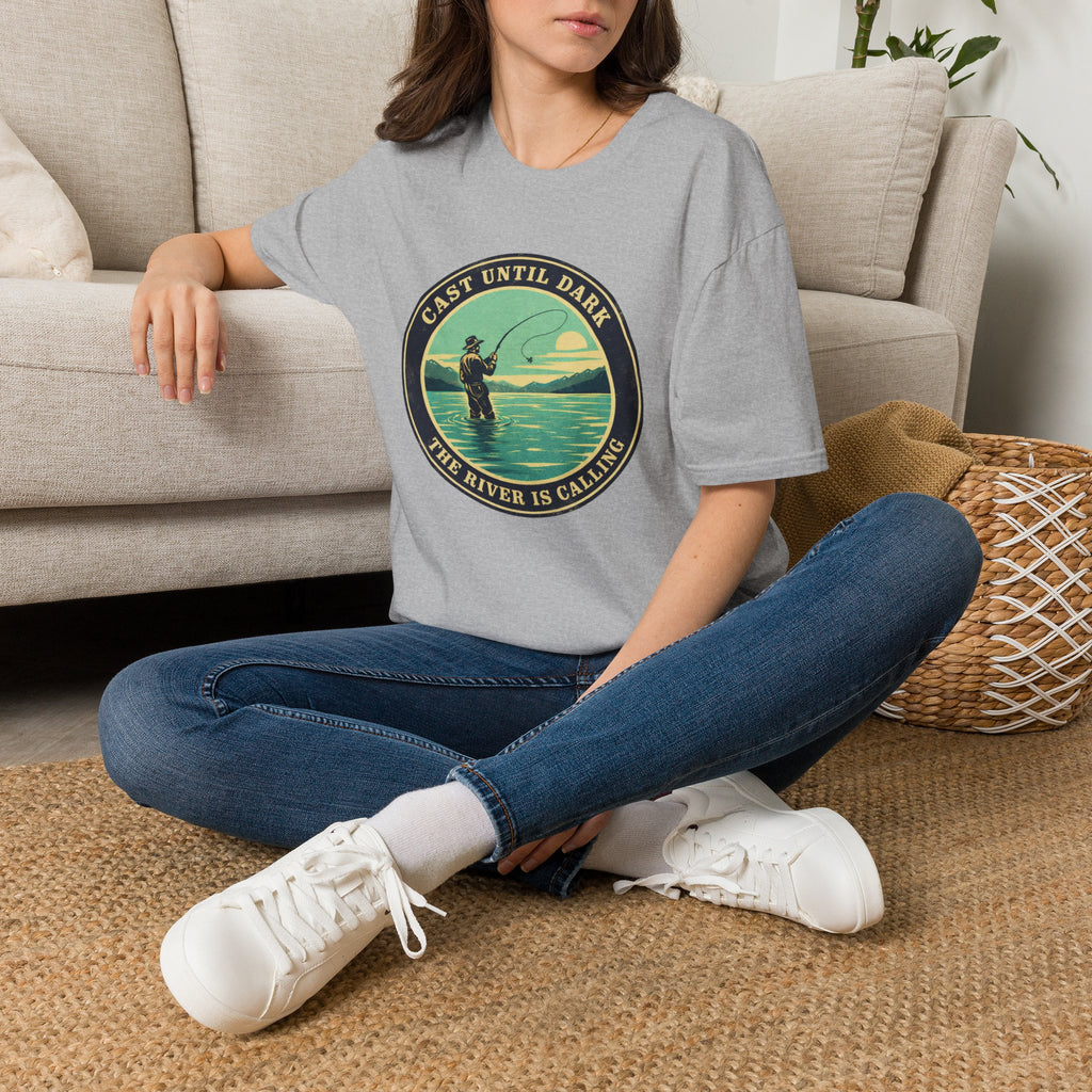 "Cast Until Dark" Vintage River Angler Tee