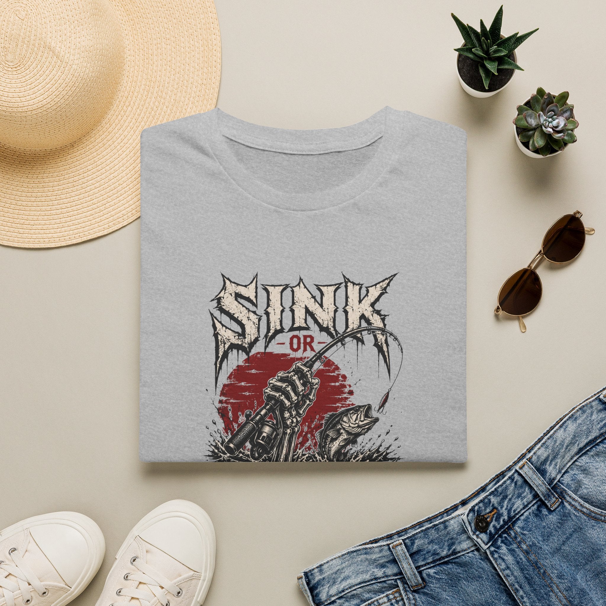 Sink or Swim — Vintage Skull & Anchor Surf Punk Tee