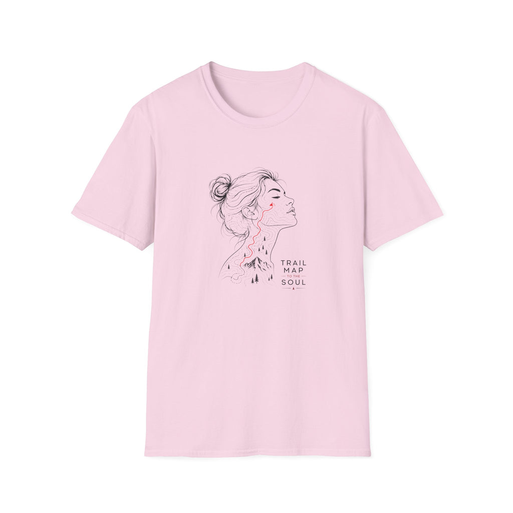 Minimal Line Art Woman with 'Trust Your Soul' Quote