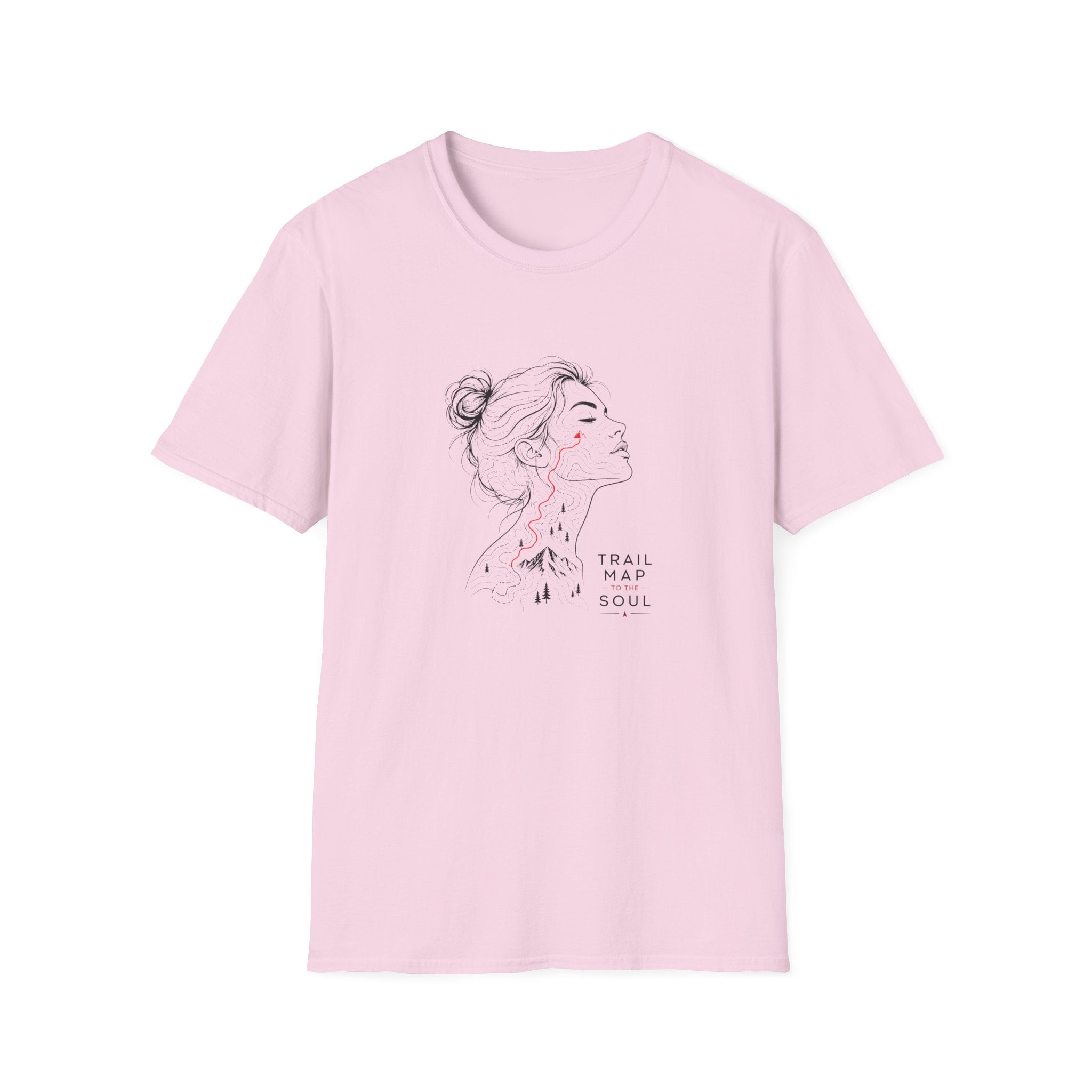Minimal Line Art Woman with 'Trust Your Soul' Quote