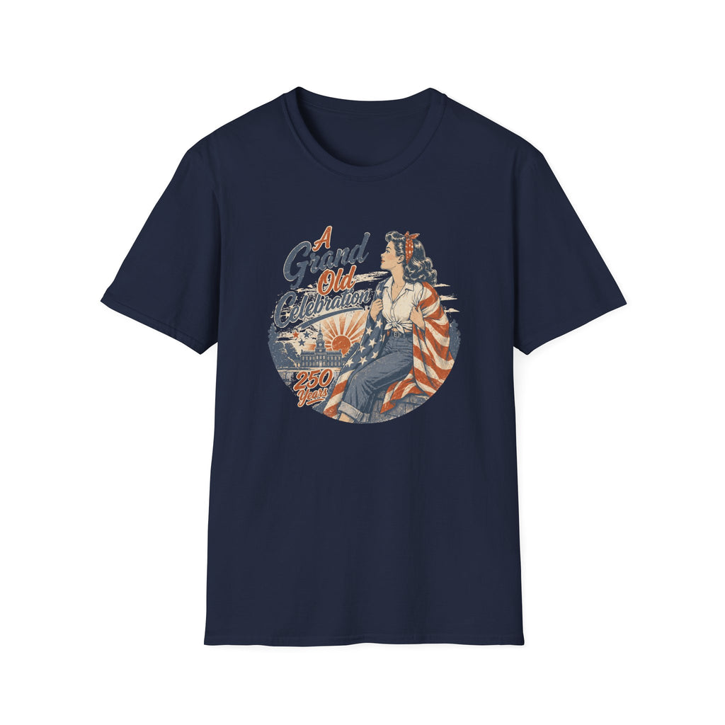 A Grand Old Celebration — Vintage Patriotic 250th Anniversary Tee