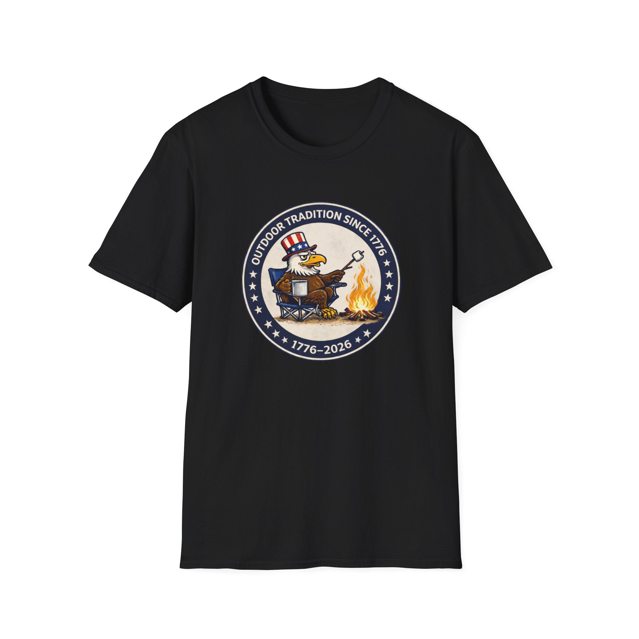 Patriotic Eagle Campfire — “Outdoor Tradition Since 1776”