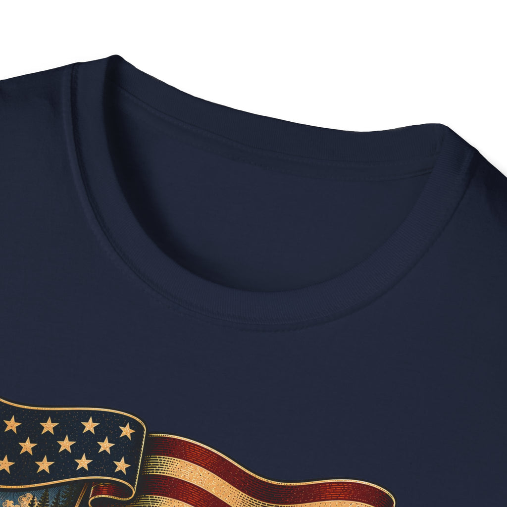 See the USA — Vintage American Flag Scenic Travel Tee